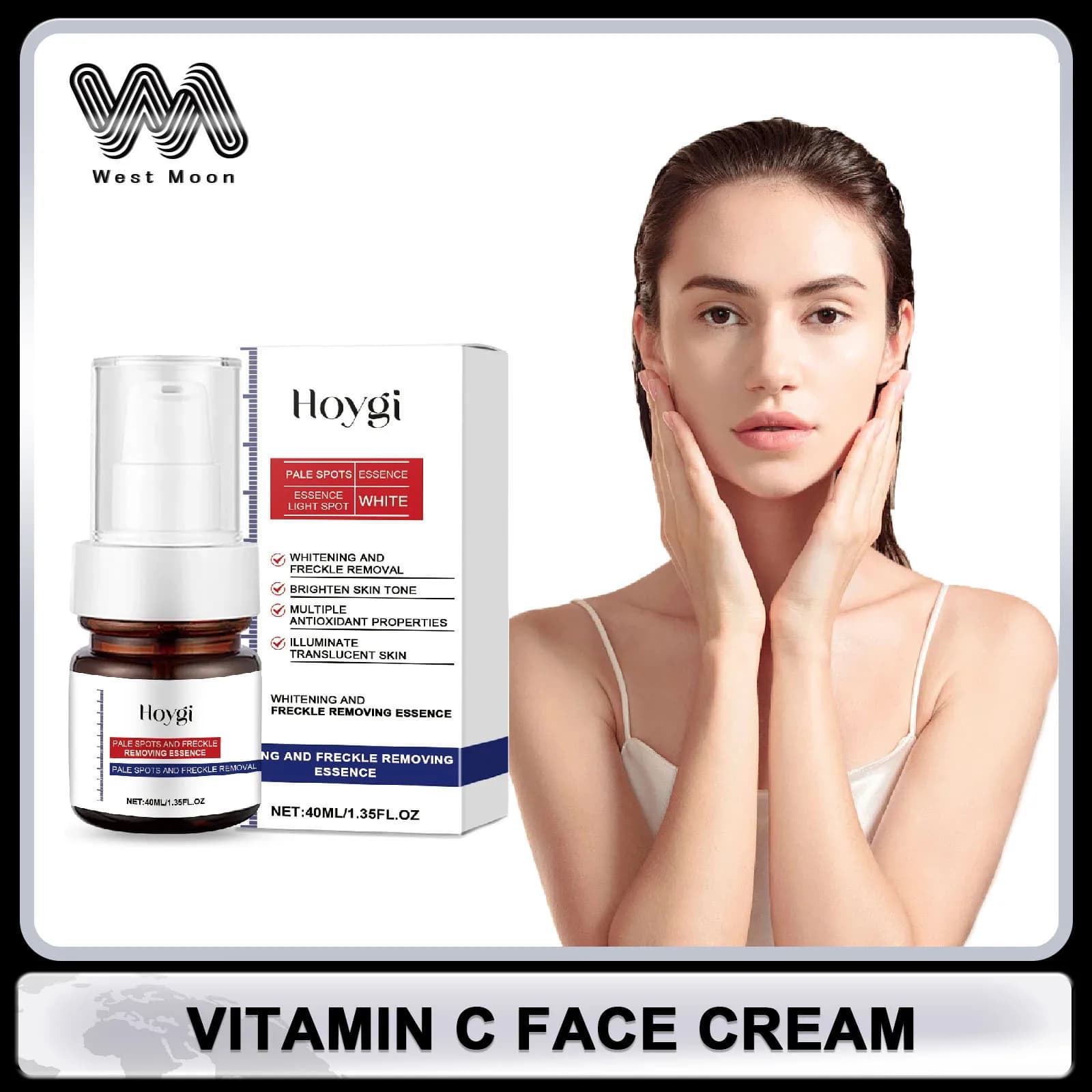 Crema alla vitamina C Rimozione macchie scure Melasma Schiarente Ringiovanimento del viso Anti lentiggine Schiarente Idratante Prodotti per la cura della pelle