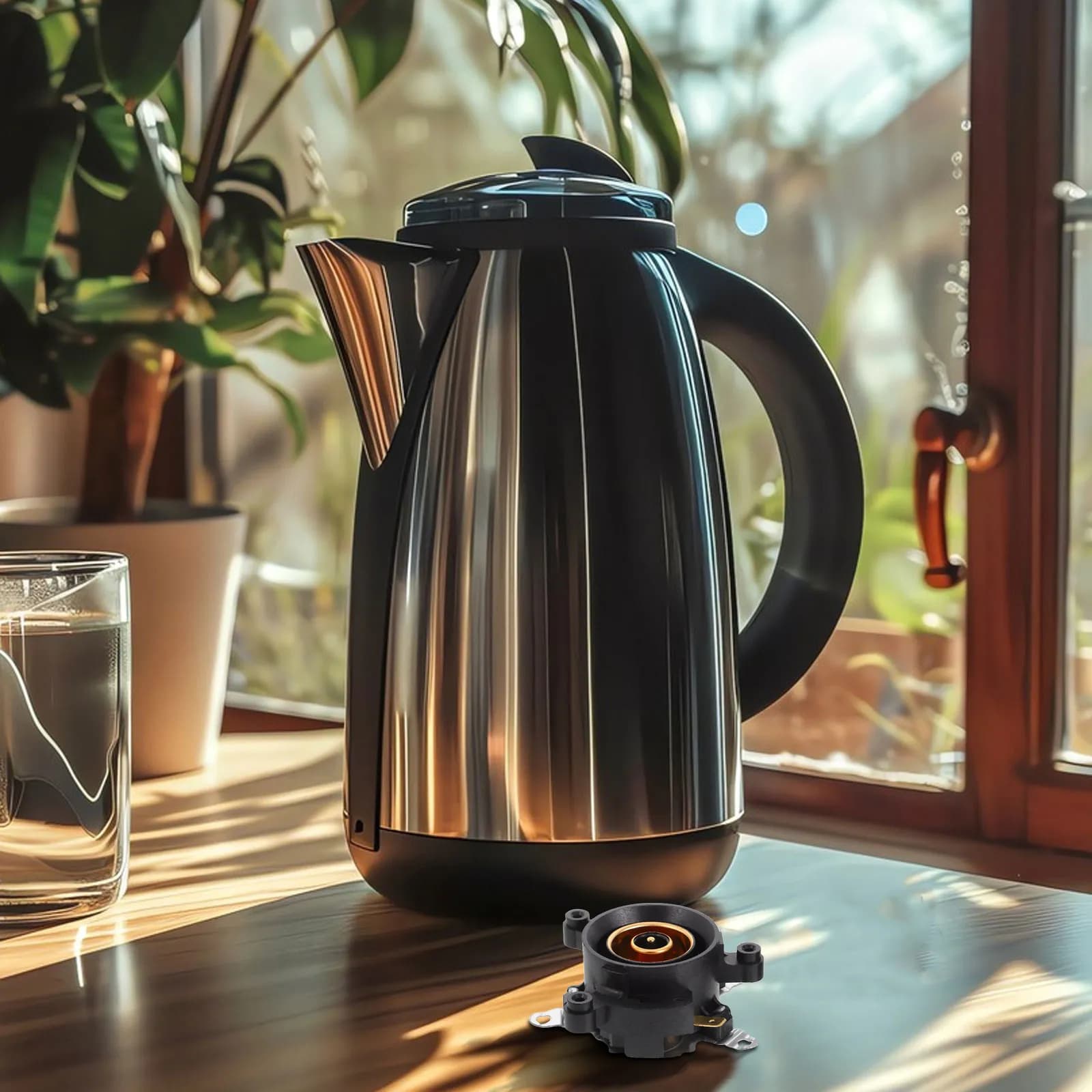 4Sets Electric Kettle Temperature Control Coupler Base Thermostat Replacement Precise Temperature Control Easy Installation