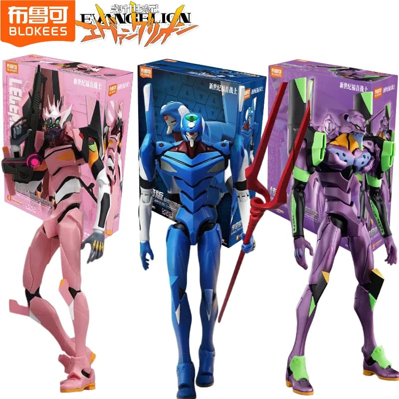 BLOKEES EVANGELION EVA-08 NEON GENESIS EVA-00 PROTO TYPEAction Figure Mari Makinami Illustrious Assembled Anime Doll Toys Gifts