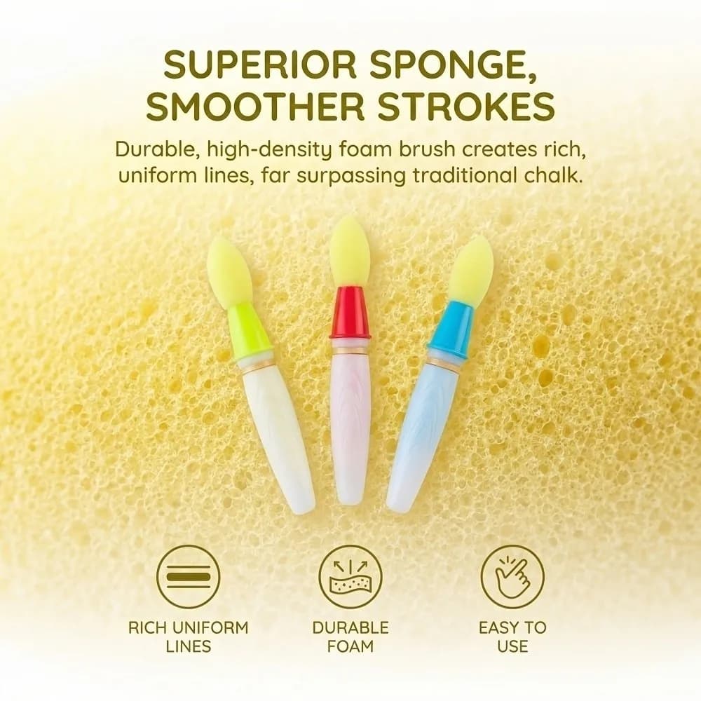 3Pcs Creative Soft Sponge Paint Brushes DIY Drawing Tools Straight Liquid Dauber Sponge Acrylic Watercolor Oil Multi-function