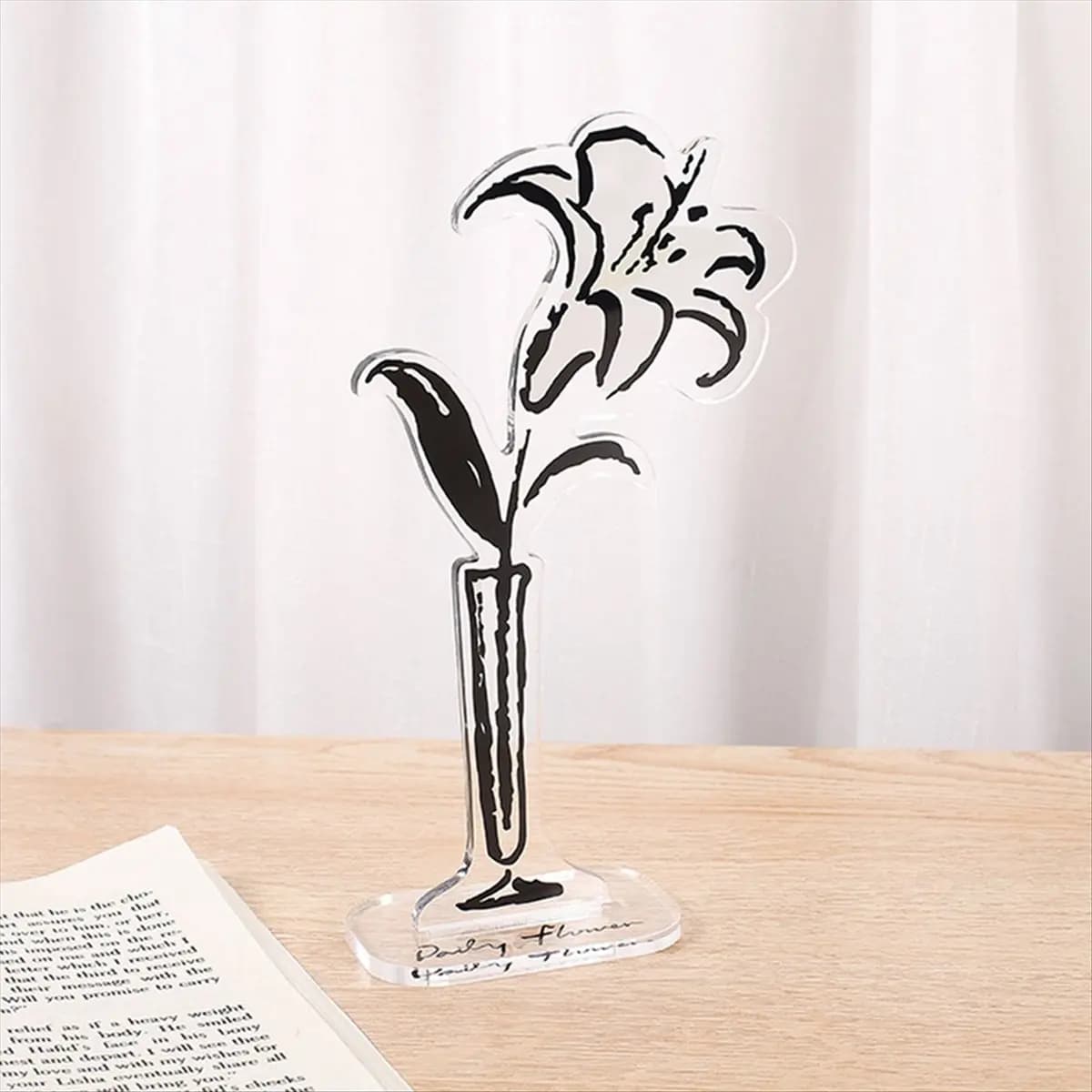 NewABNR Flower Ornament Note Clip Advanced Dark Wind Flower Convenience Folder File Message Photo Message Ornament D