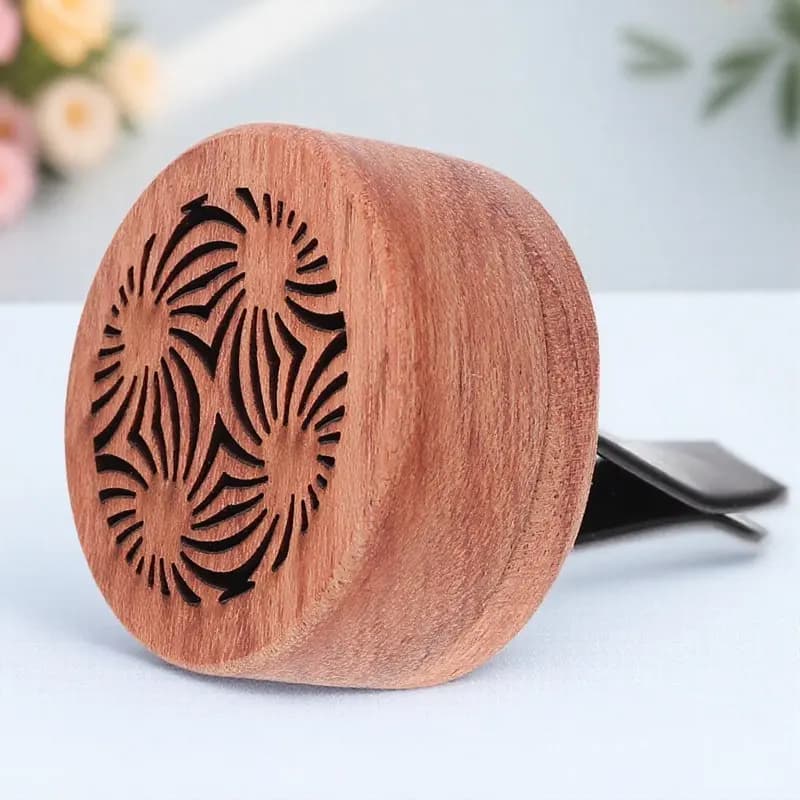 Diffusore per Auto in Legno Premium, Diffusore di Oli Essenziali per Decorazione Interna Auto, Purificatore d'Aria e Diffusore di Fragranze