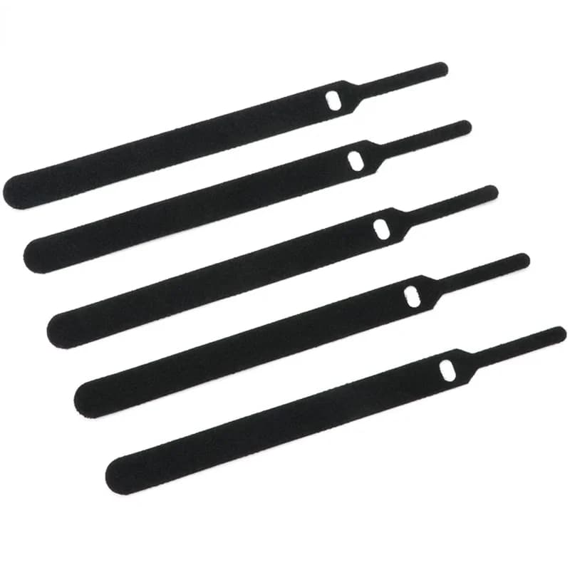 Fascette per cavi rilasciabili per Organizer per cavi nero 12 x1 5/20/30cm cinghie ad anello in Nylon con chiusura a strappo avvolgimento con cerniera fascetta per fasciatura chiusura in plastica