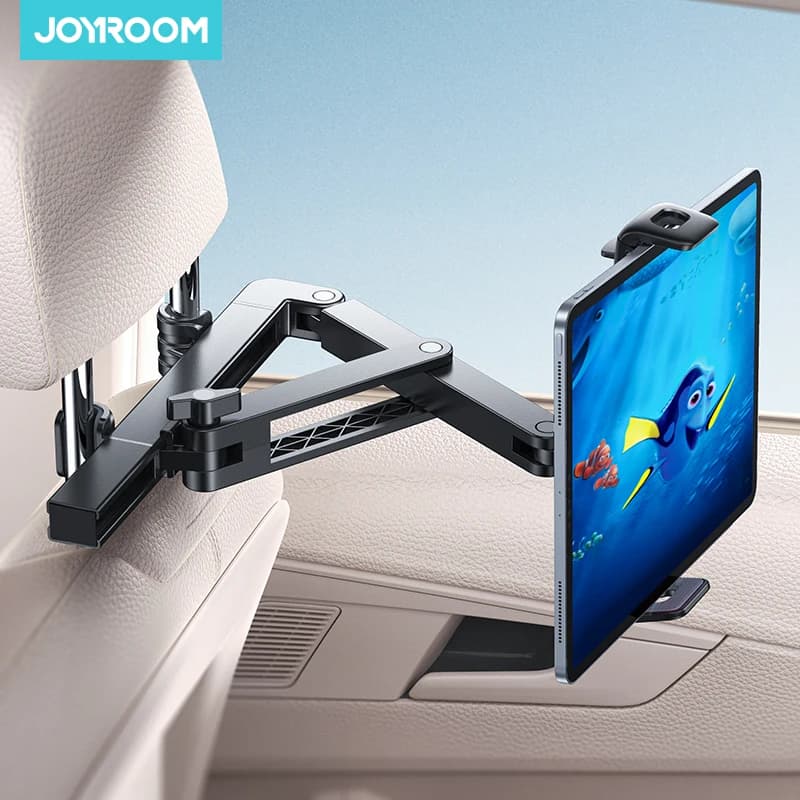 Joyroom Supporto per tablet poggiatesta per auto Supporto per telefono per sedile posteriore estensibile 3 in 1 per dispositivi iPad Air/Mini Samsung Tab 4.7-12.9''
