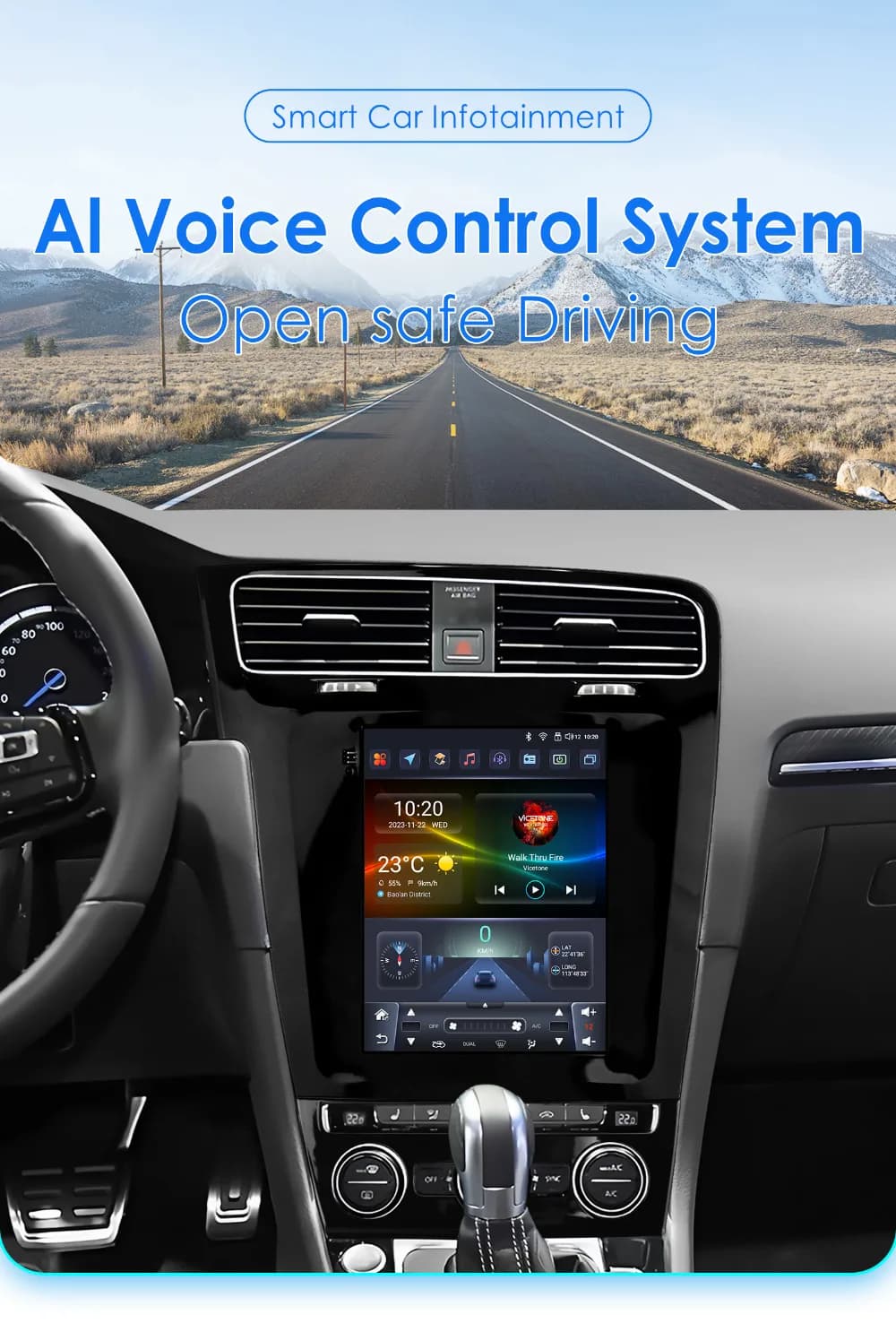 Lettore autoradio Android da 9,7 pollici per Volkswagen VW Golf 7 2014-2018 Android Auto Multimedia GPS Carplay 7862 schermo verticale
