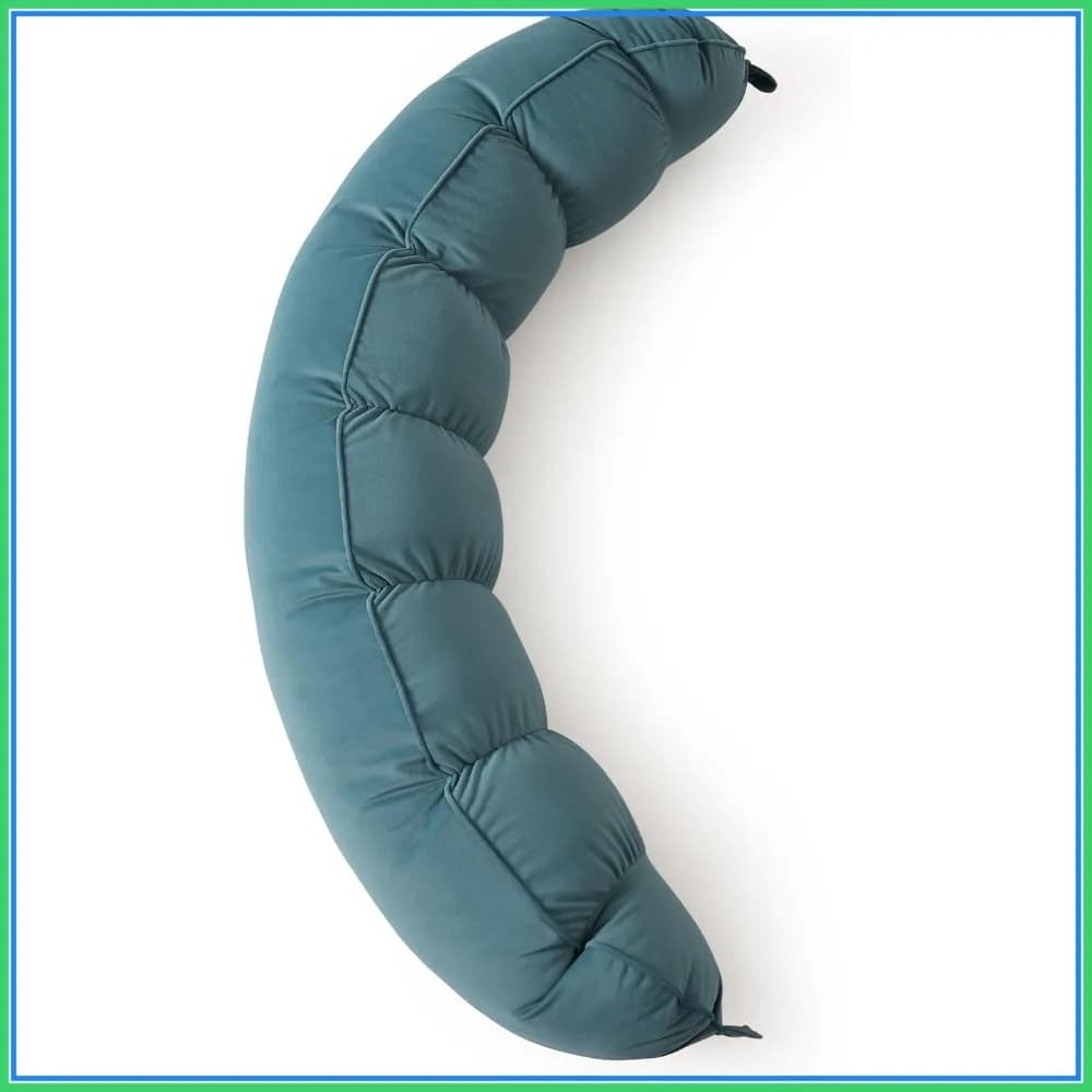 Cuscino Lungo e Rotondo per Adulti, Morbido e Supportivo per Dormire e Sostegno Lombare (Blu Scuro, 47")