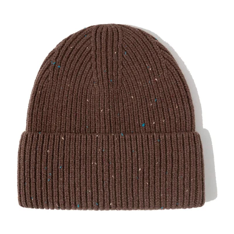 Berretto in lana erica punteggiato Cappelli invernali unisex lavorati a maglia per donna Cofano
