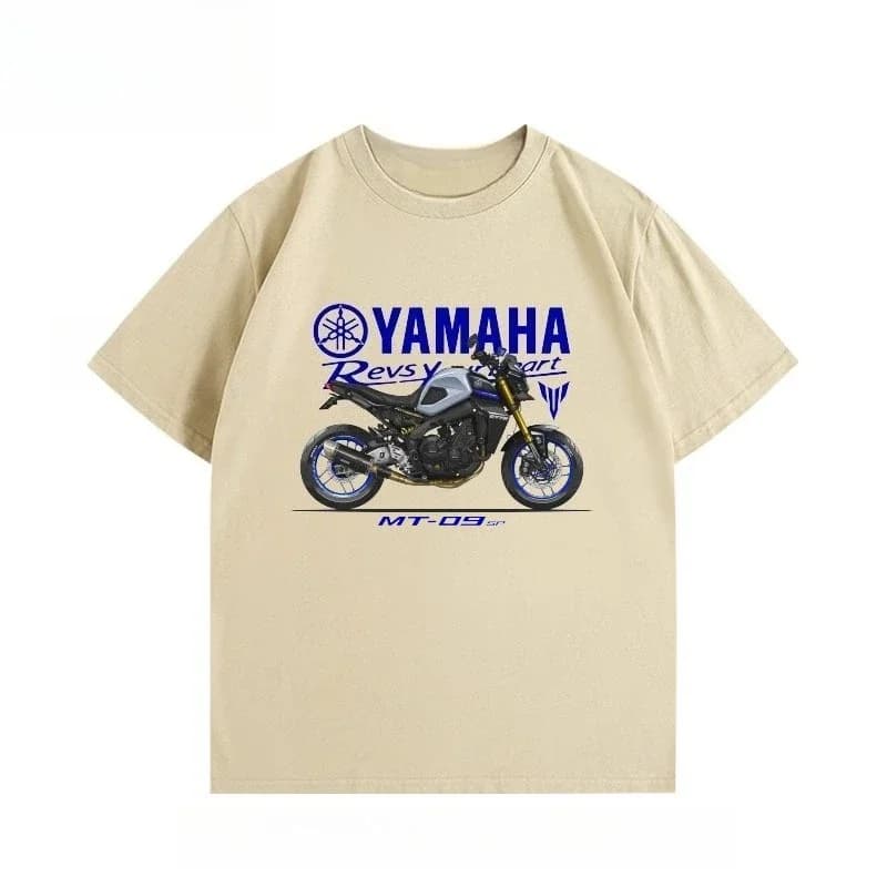 T-shirt Personalizzata da Uomo Yamaha Originale Autorizzata MT09SP Street Car Motorcycle Modification Club con Stampa Personalizzata