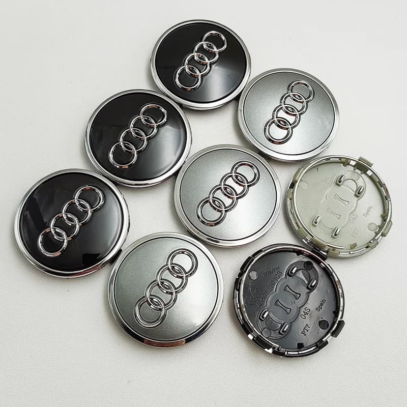4 pieces 61 mm black grey car styling badge center wheel cover caps for rims for emblem Audi 4M 0601170 Accessories JG3 A4 A6 Q3 Q5 Q2 Q7