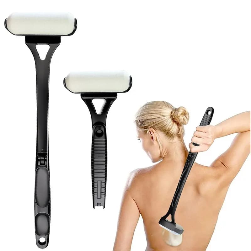 Lotion applicator for back and body – Roller with long-range folding handle, lotion stick and skin cream spreader, oils