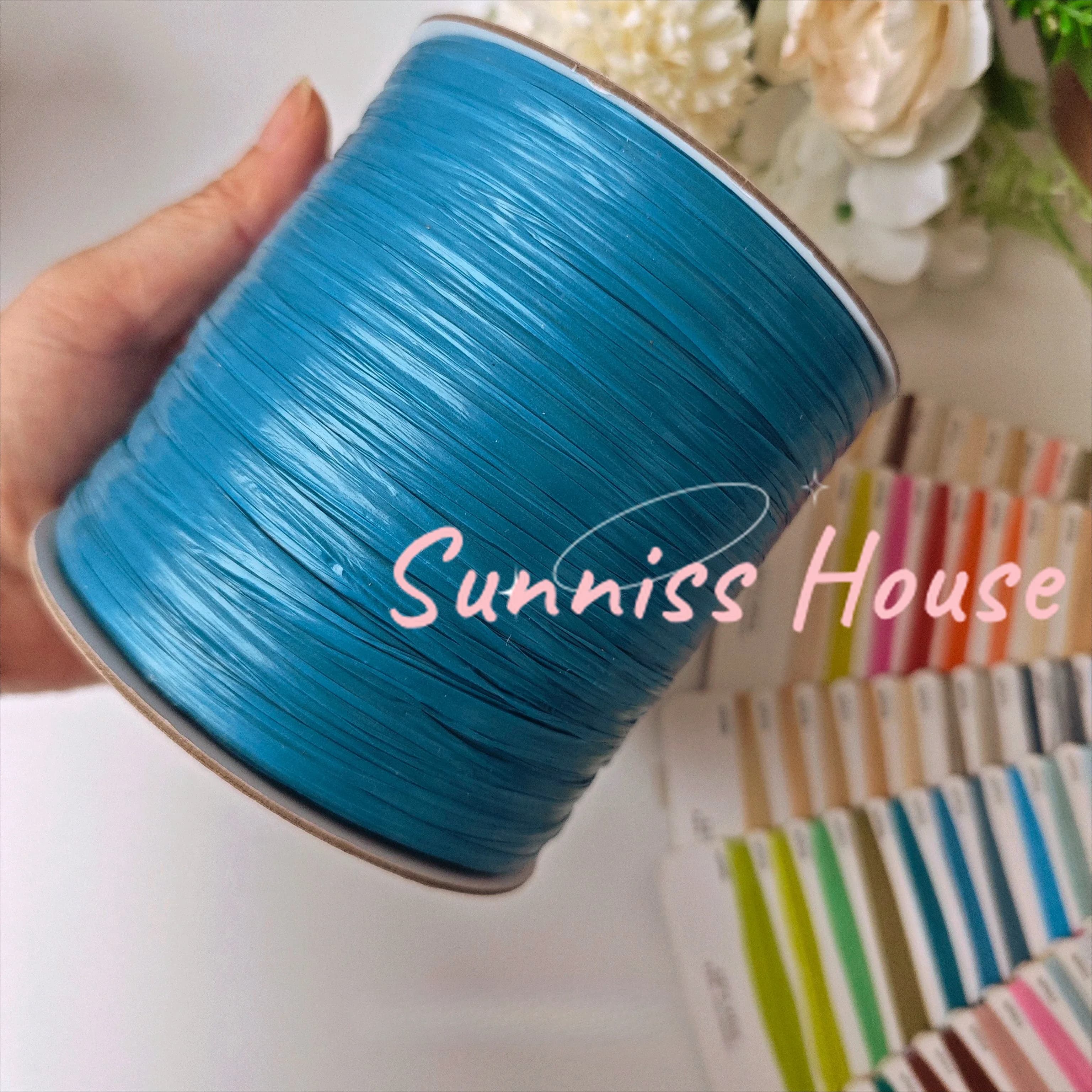 600M matte moth yarn, 330g artificial plant fiber crochet yarn for bags with straw hat for DIY knitted yarn