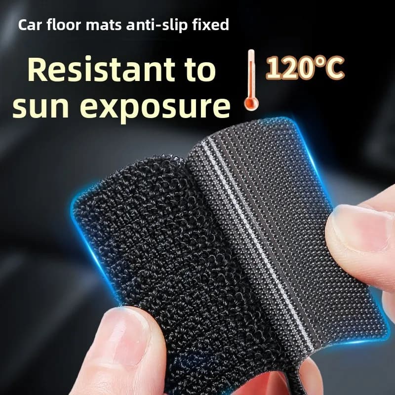 10PC Car Floor Mat Anti Slip Tape Double Sided Velcro Stickers Rug Gripper Heat Resistant Fixing