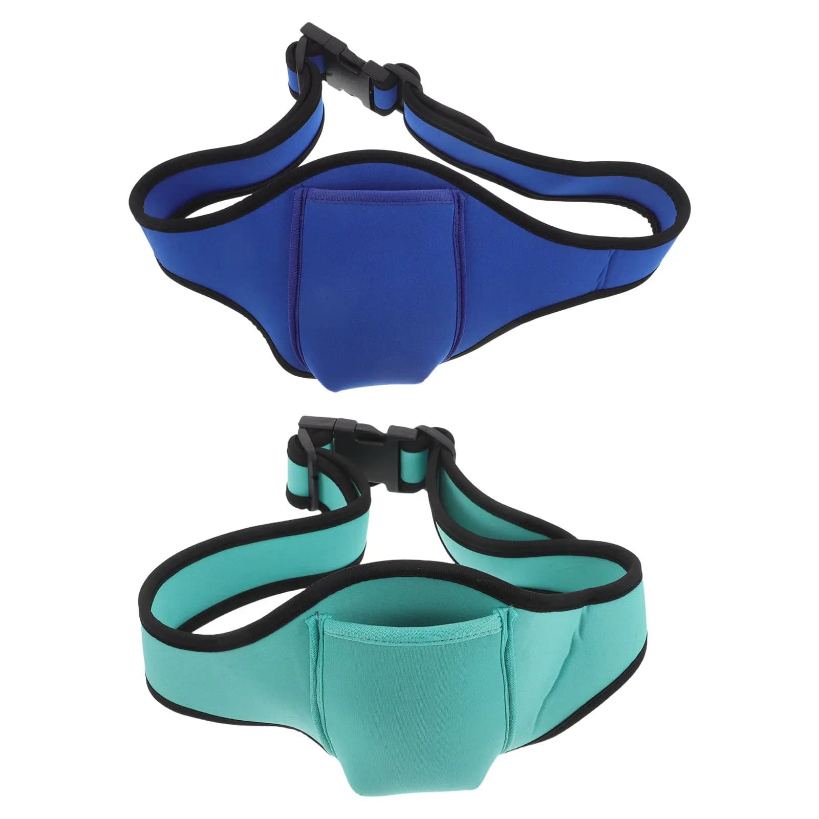 2 Pieces Running Waist Bag Waterproof Neoprene with Phone Pocket, Lightweight Sports Bag for Jogging, Fitness, Yoga, Free Hands