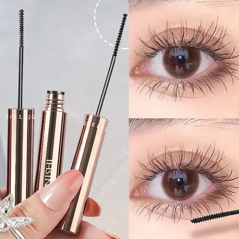 Silk Fiber Mascara Ultrafine Makeup Brush Extends Eyelashes Black-drying Brown Curtain Waterproof Comestic