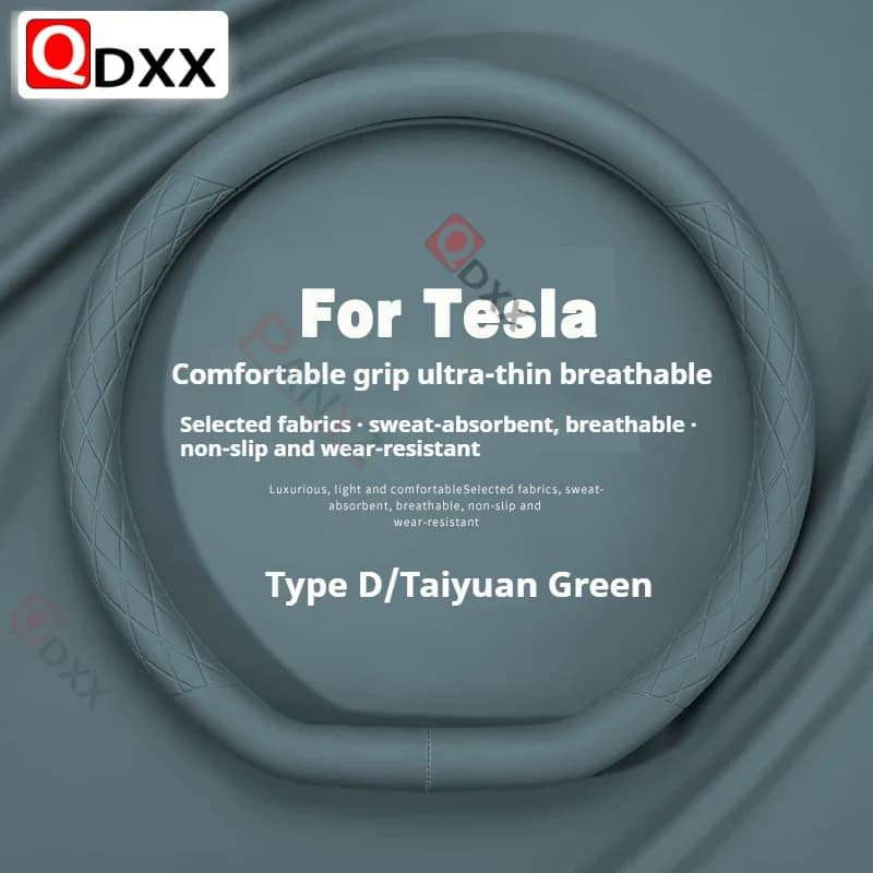 Car Steering Wheel Cover PU Leather Anti Slip Universal Auto Steering styling Decoration For Tesla Model 3 Y Model S Model X