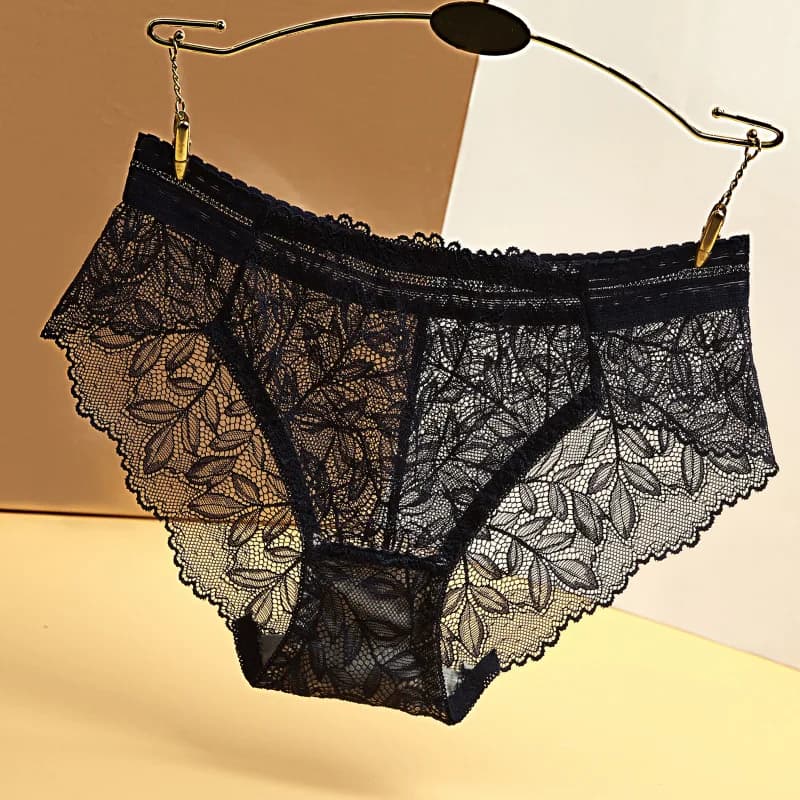 Sexy Women's Panties Erotic Underwear Temptation Transparent Lingerie Hollow Out Girl Briefs Net Yarn Lace Underpants