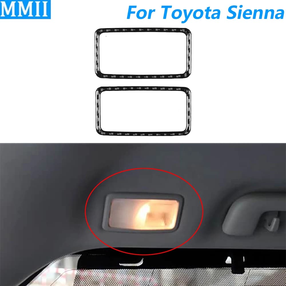 Per Toyota Sienna 2015-2020, Copertura in Fibra di Carbonio per Pannello Luce di Lettura Posteriore, Accessori Auto, Decorazione Adesiva