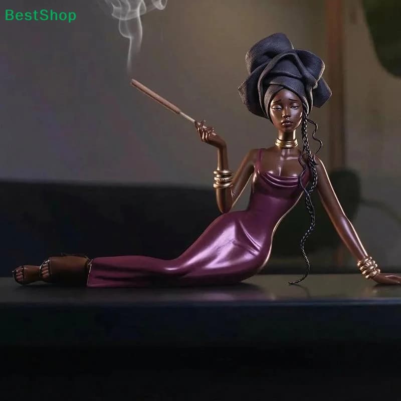 〔Liy〕Elegante Statuetta Porta Incenso a Forma di Donna, Scultura Moderna Femminile con Supporto per Bastoncini di Incenso per Arredamento Casa e Aromaterapia