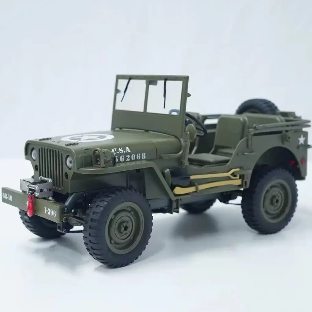 JJRC C8815 Auto RC 1:10 2.4G 4WD Telecomandata con Luci, Modello Jeep Willys Militare, Camion RC, Veicolo Giocattolo, Regalo