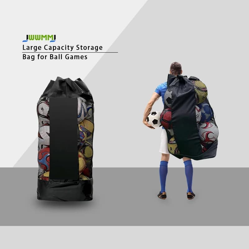 1 pz tracolla regolabile borsa per palline sportive supporto per palline per squadre di basket in rete per borse per palline da lavoro per squadre di calcio e calcio