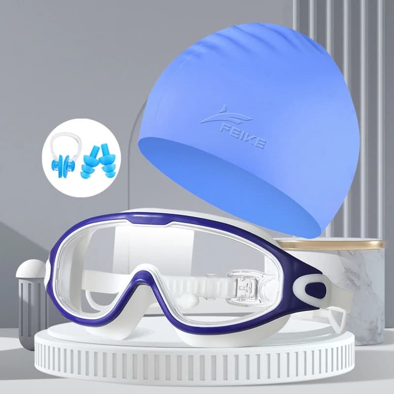 Swimwear for adults waterproof anti-fog Galvanotecnica Swimwear Flat light Swimwear with large frame Set of ear and nose plugs
