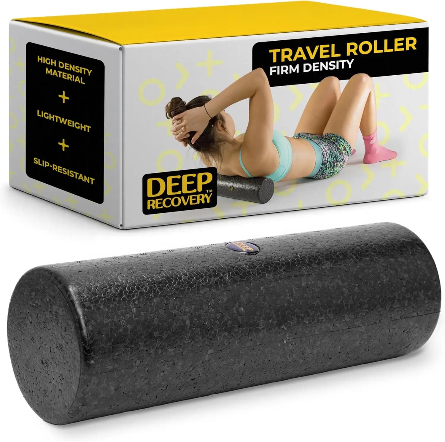 Rullo in schiuma per yoga Deep Recovery per terapia fisica ed esercizio fisico – Rullo per la schiena da viaggio per alleviare il dolore, gambe e spalle