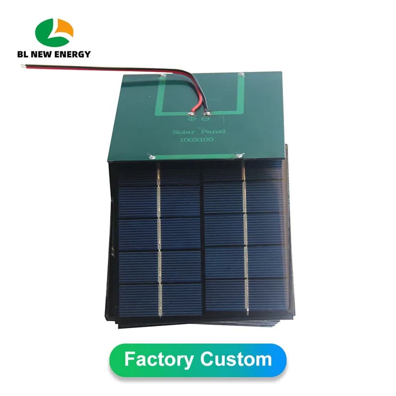 5 pz 1.2 W 5 V Pannello Solare con Cavi Pre-Saldati Piastra Solare Caricatore FAI DA TE per GPS Pet Tracker Mini Progetti di Elettronica 100*100 MM