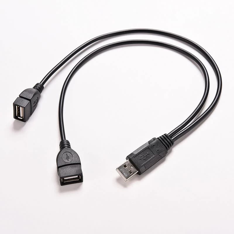 Nuovo USB 2.0 A 1 Maschio a 2 Doppio USB Femmina Hub Dati Adattatore di Alimentazione Y Splitter Cavo di Alimentazione di Ricarica USB Cavo di Prolunga