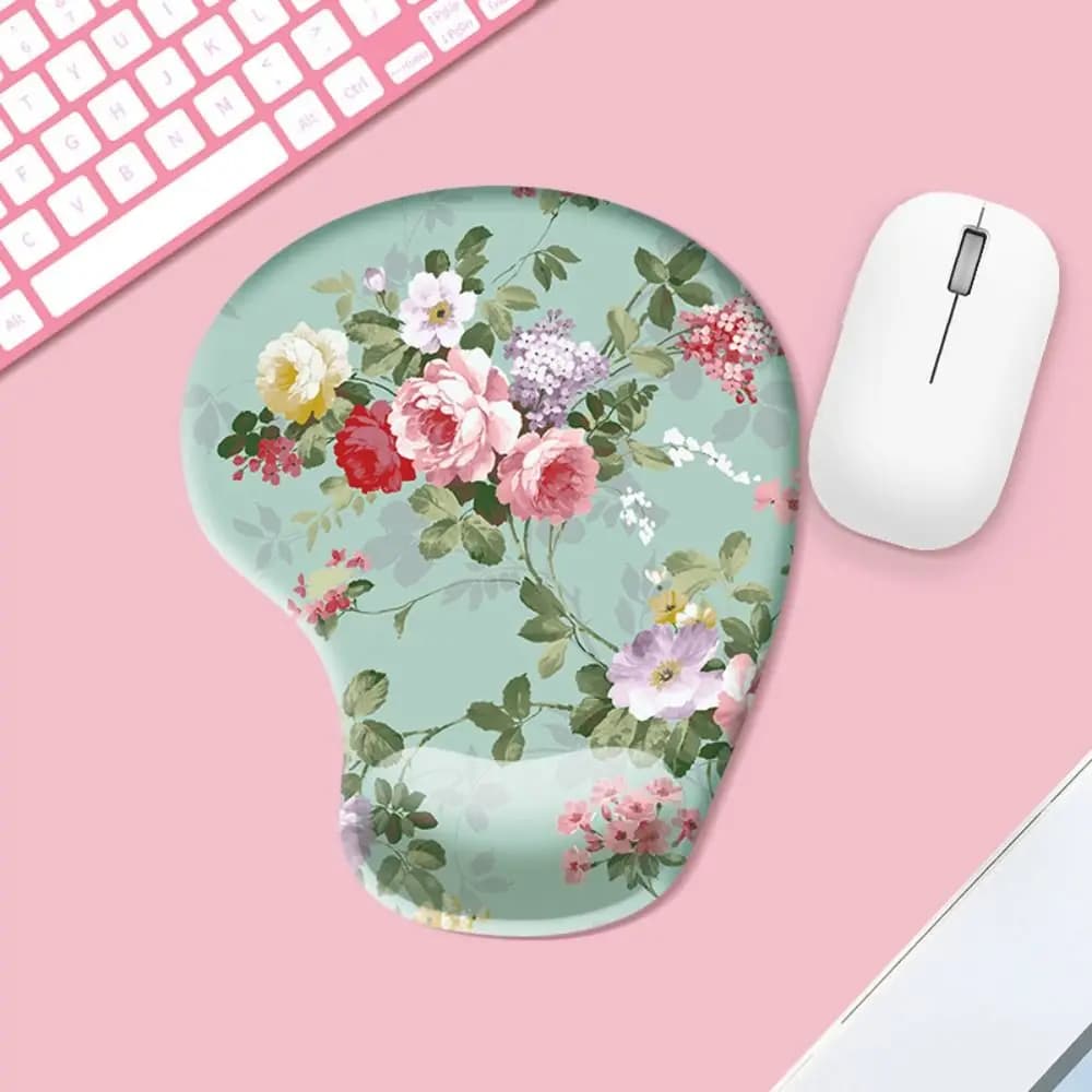 Tappetino per mouse con poggiapolsi con texture marmorizzata, pittura a olio, tappetino per mouse da gioco antiscivolo, ergonomico e confortevole, accessori per ufficio universali