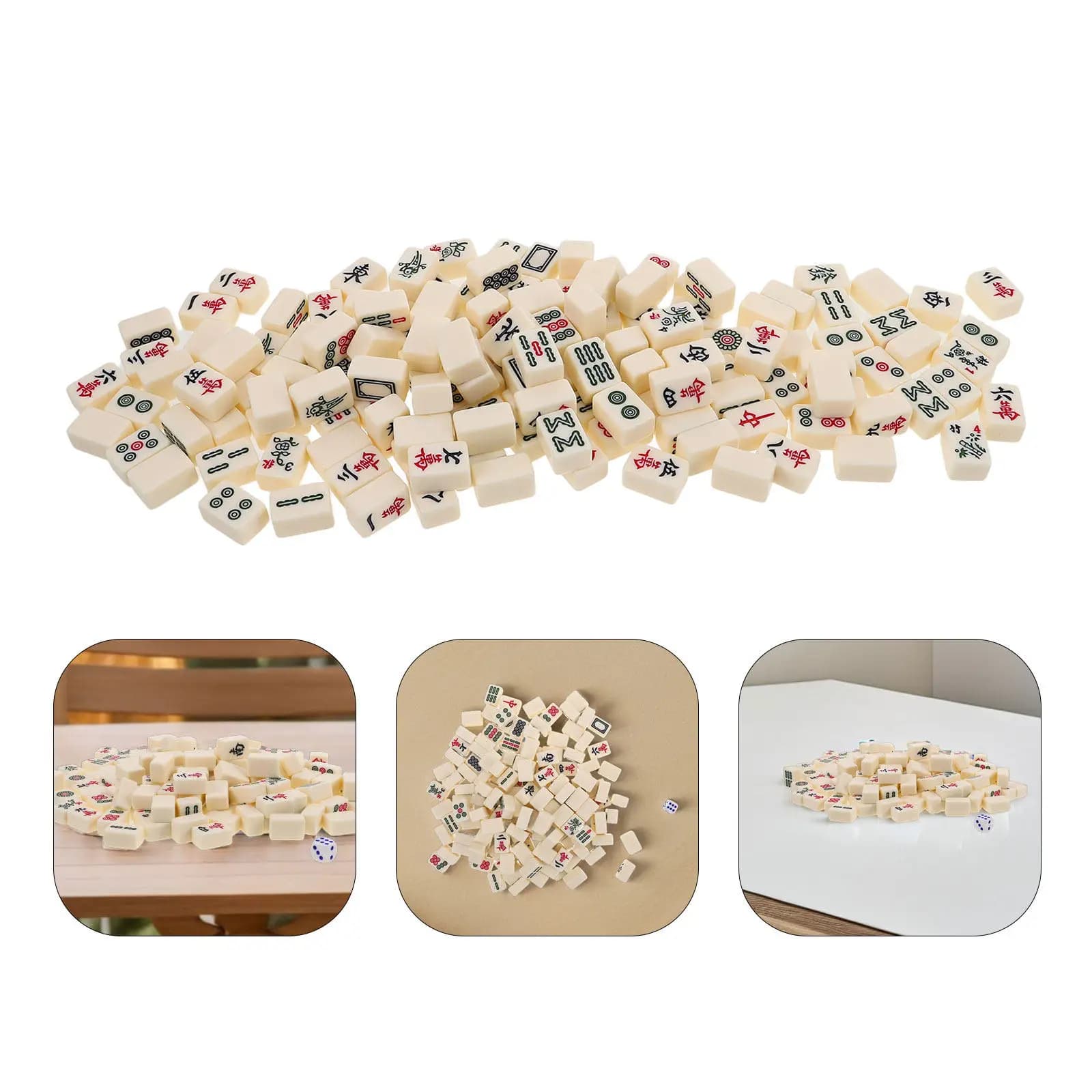 1 set di mini Mahjong portatili da viaggio, leggeri e compatti, set di Mahjong cinesi con tessere in miniatura per l'intrattenimento dei principianti