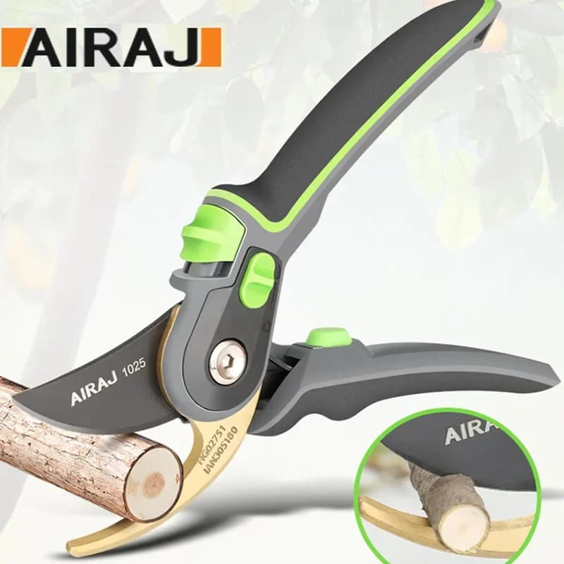 I cesoie da potatura di livello industriale AIRAJ sono strumenti da giardinaggio che fanno risparmiare manodopera con forbici affilate, durevoli e antiscivolo