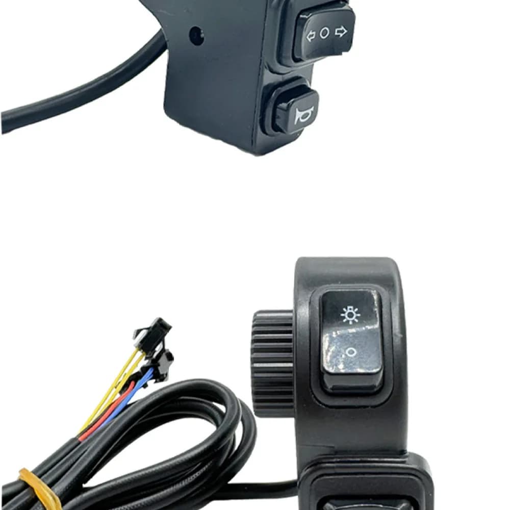 3 In 1 Electric Scooter Handlebar Switch Assembly Headlight Horn Turn Signal Control Universal E Bike Modified Part