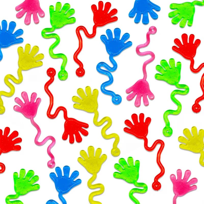 5-20 pieces for kids fun glitter hands sticky toy palm sticky slap palm toy for kids new gift wedding favors supplies