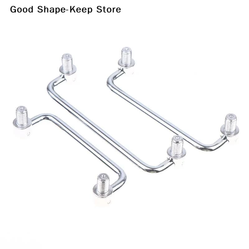 Carbon Steel Metal Door Pull Folding U-Shaped Drawer Handle Anti-Deformation for Living Room Cabinet Wardrobe DIY Installation