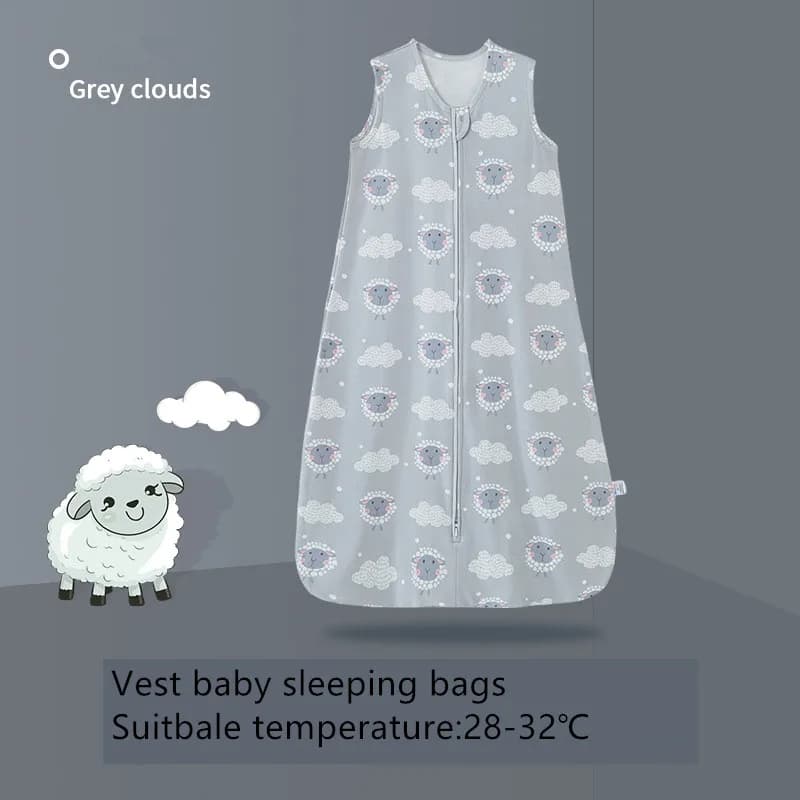 0.5 Tog Summer 100% cotton new models sleeping bags for kids print vest Sleepsack newborn boys girls