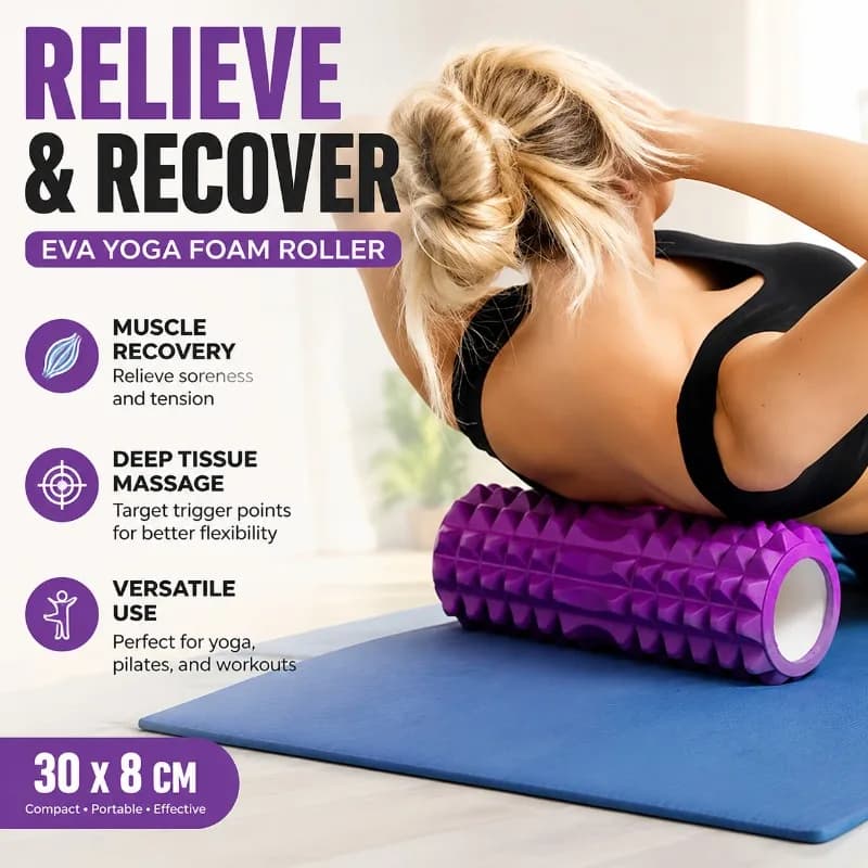 Mini Snail Roller EVA Cable with Tips, Massage Stick, Small Diameter Yoga Column, Fitness Roller and Muscular Lift, Compact Design and Portable