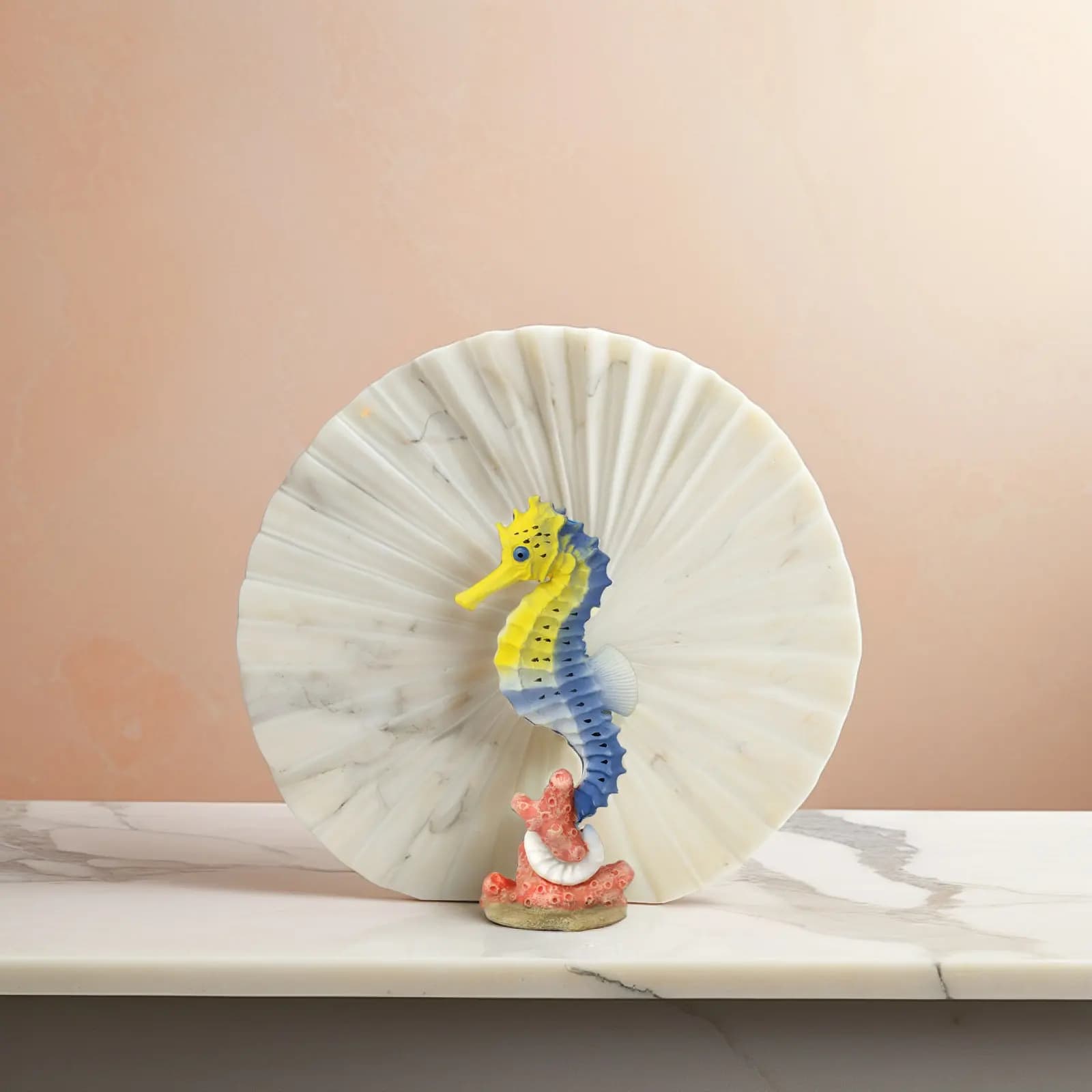 Set di 2 Cavallucci Marini in Plastica Sicura Premium, Giocattoli Educativi per Bambini, Figure di Animali Oceanici per Cognizione dei Colori e Immaginazione, Decorazione