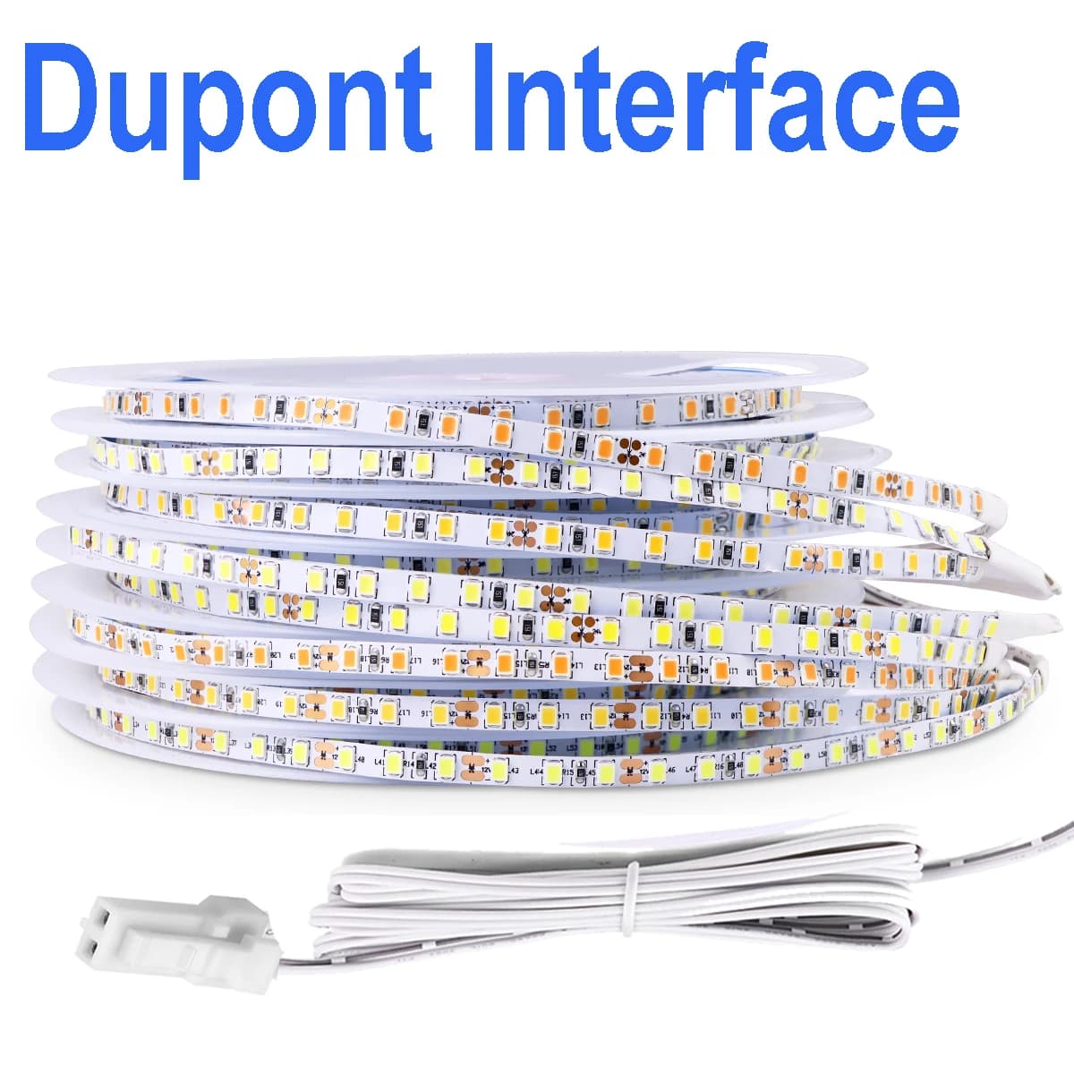 Lampada Con Connettore Dupont 5M 3M 2M 1M HA CONDOTTO LA Luce di Striscia Lampada Nastro 12V 120LED/M FAI DA TE Armadio Da Cucina Retroilluminazione Libreria retroilluminazione