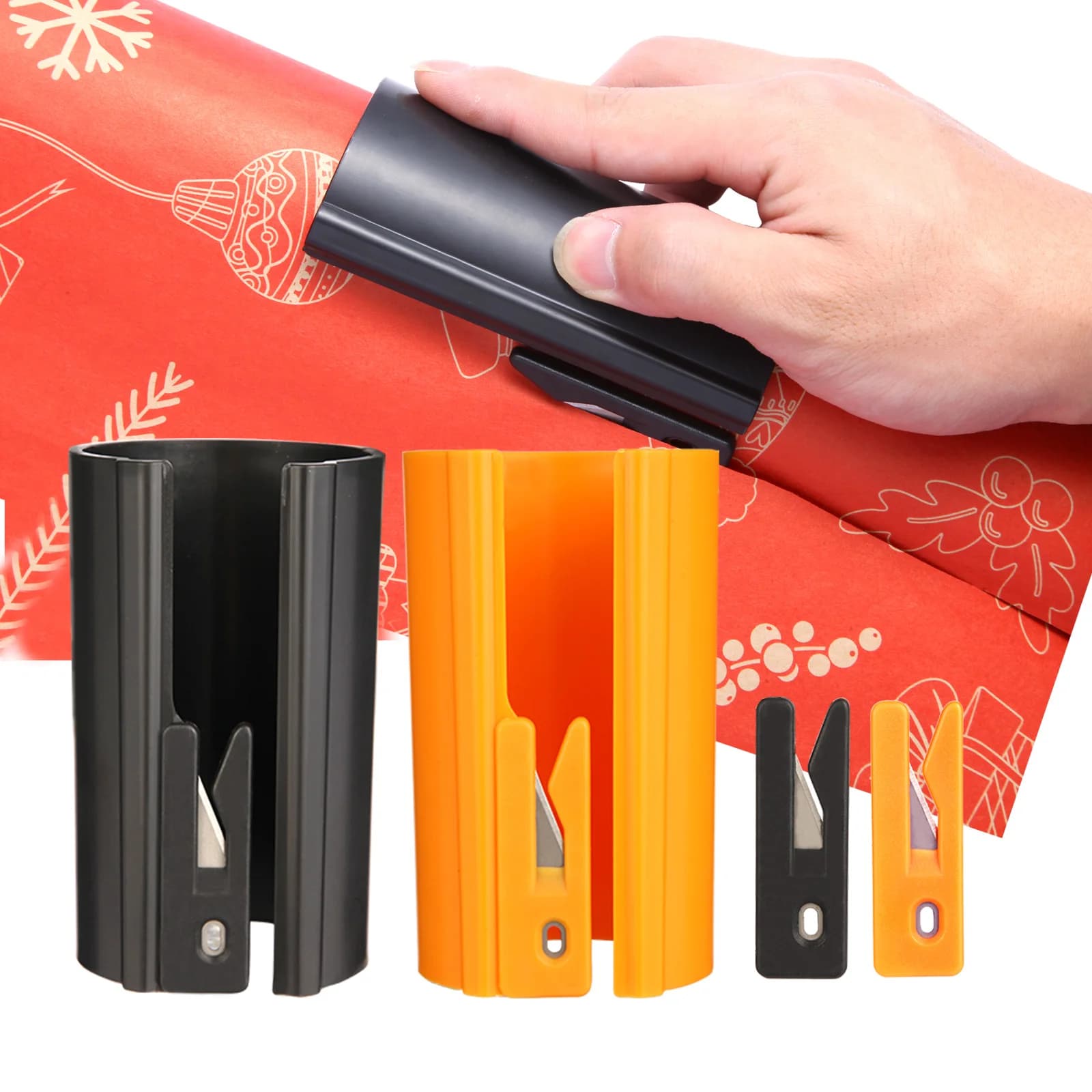 HORN sliding gift card cutter - Trimmer for Easy- Glide gift packs for Christmas and birthdays, durable ABS, orange/black