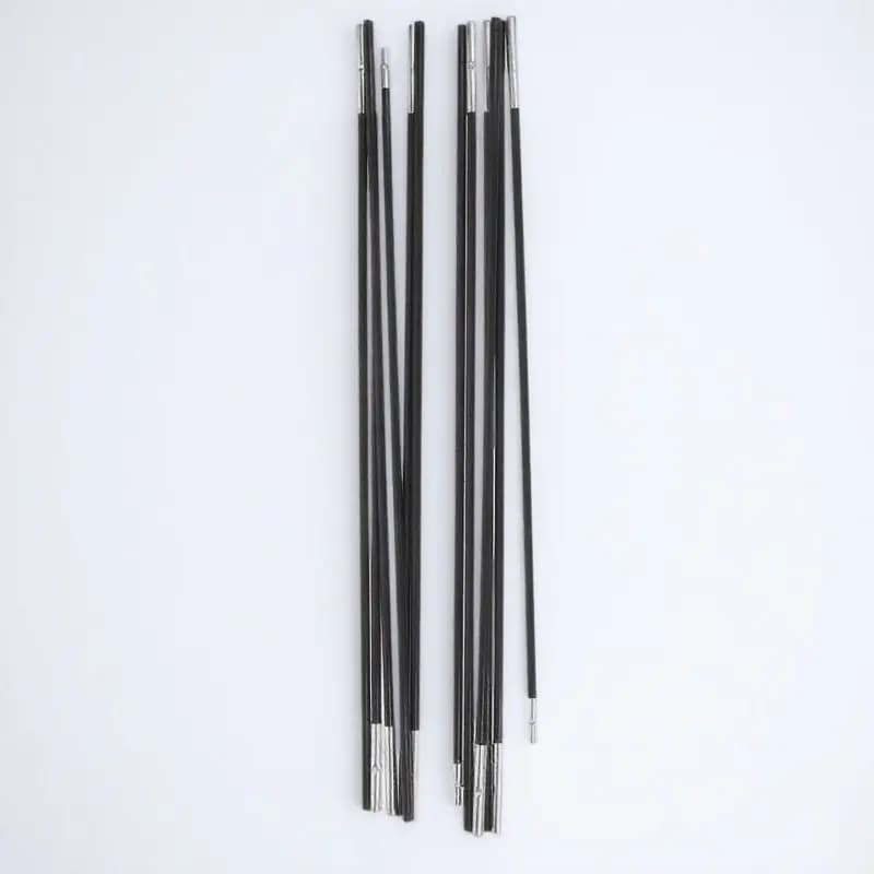 2Pcs Portable Tent Pole Replacement Kit Fiberglass Easy to Use Compact for Camping Hiking Trekking Lightweight Storage Transport