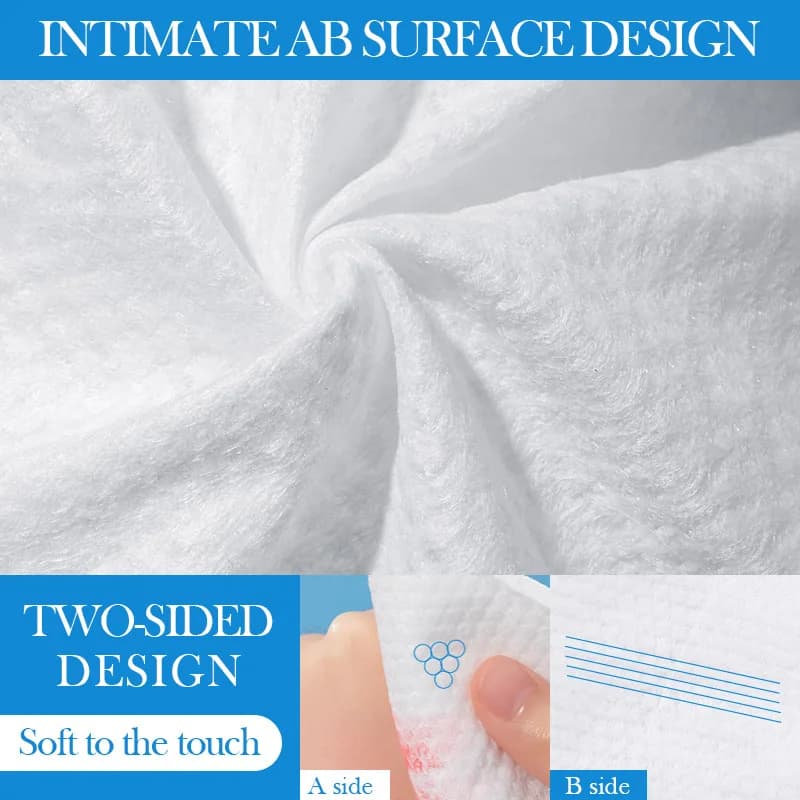 Pack of 30 delicate face mask wipes on the skin, suitable for daily cleaning, make-up removal and facial washing