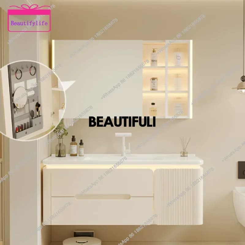 YL Mirror Dressers Bathroom Cabinet Partitions White Decorations Skincare Cupboard Toilet Makeup Archivadores Trendy Furniture