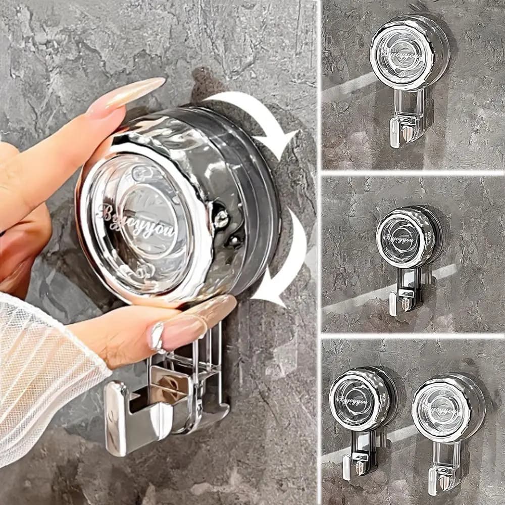 New Powerful Suction Cup Hooks Vacuum Reusable Shower Hooks Heavy Duty Storage Hanger