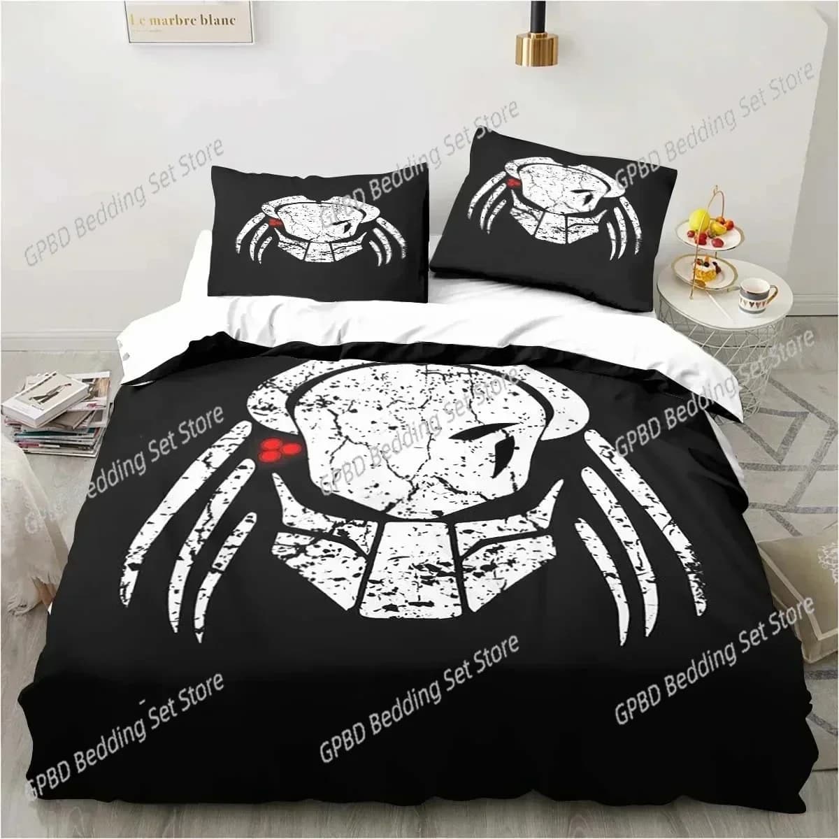 Stampa 3D Alieno contro. Predator Predator Movie Confortevole copripiumino Federa Set biancheria da letto Decorazione camera da letto Tessili per la casa