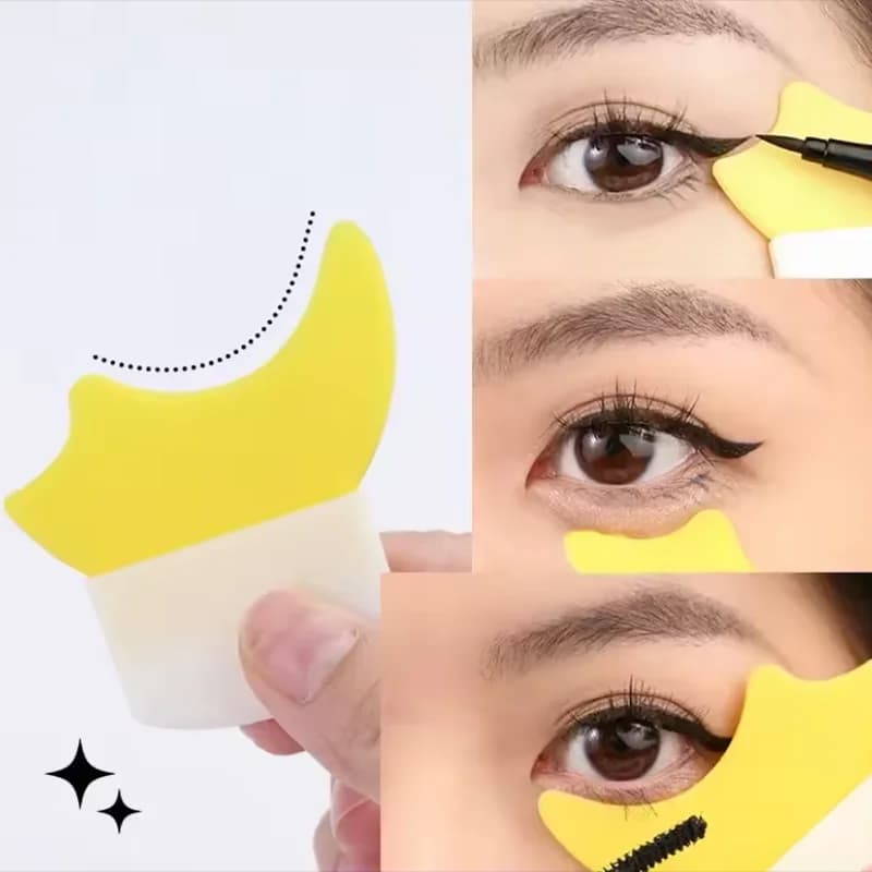 Pennello multifunzionale per trucco occhi sotto le ciglia Disegna l'eyeliner Applicare l'ombra per gli occhi Strumento per deflettore a mezzaluna in silicone