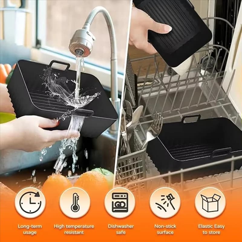 B15C Air Frying Accessories Set for Ninja AF400EU Double Zone Airfryer Silicone Air Frying Lines Silicone Air Frying Machine