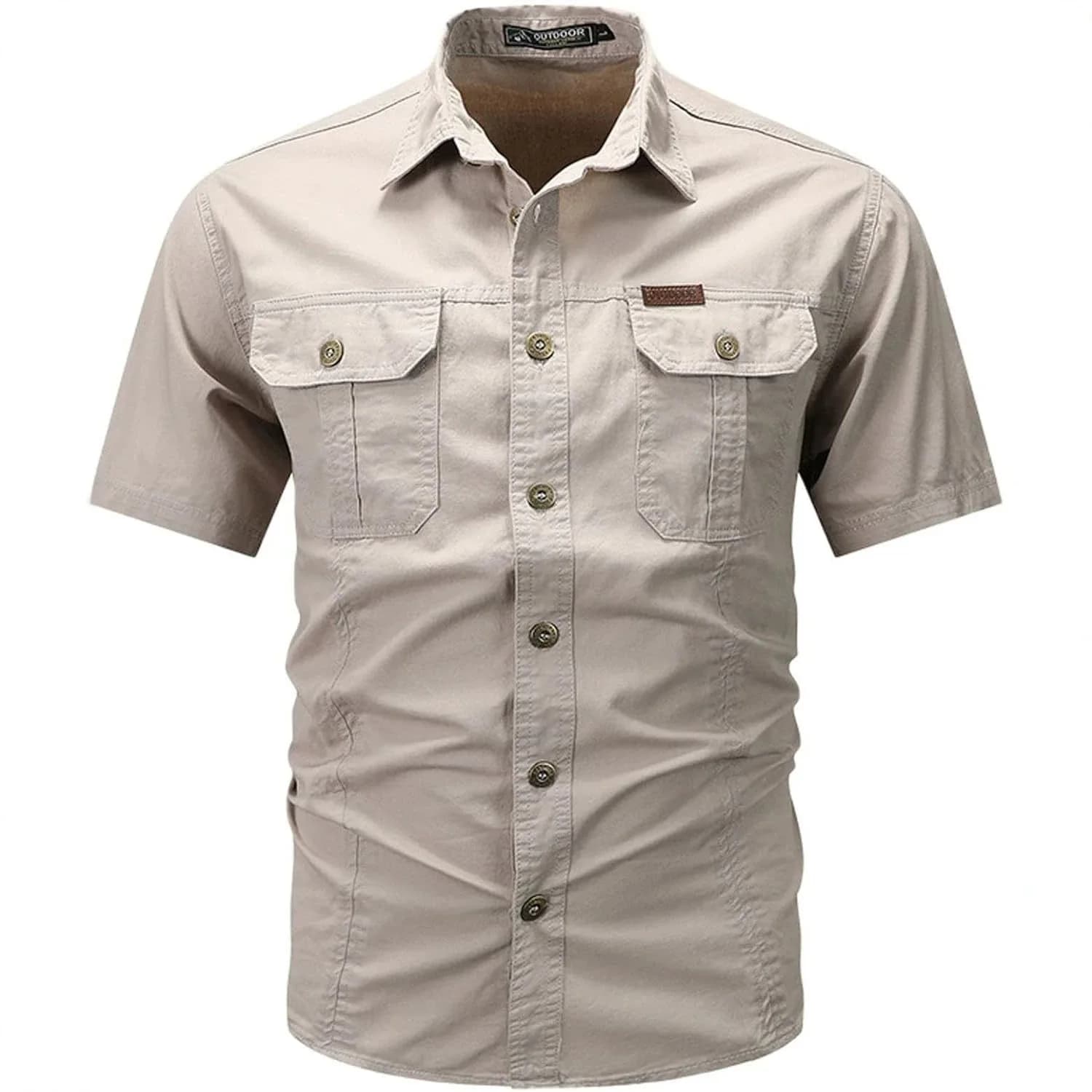 Summer new style men's casual short-sleeved T-shirt, Henry collar casual men's shirt