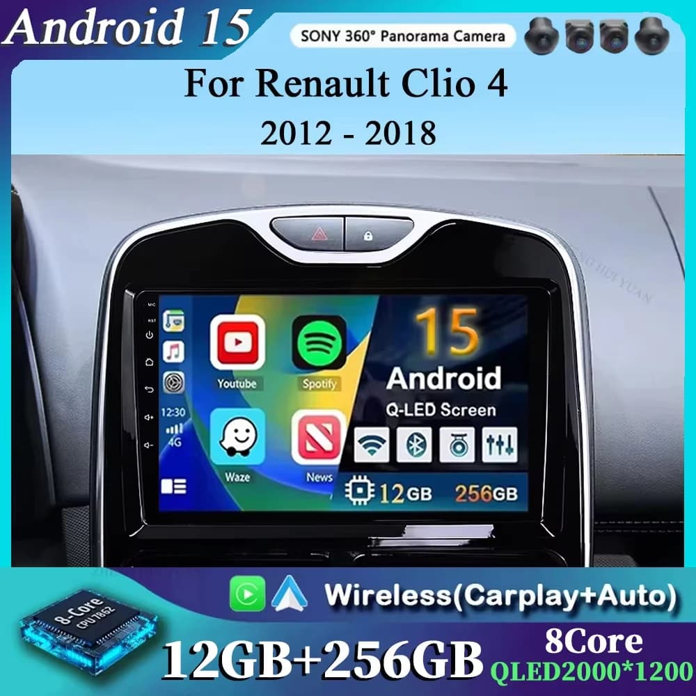 Android 15 Autoradio Per Renault Clio 4 2012 2013 2014 2015 2016 2017 2018 Wireless CarPlay Auto Multimedia Carplay di Navigazione