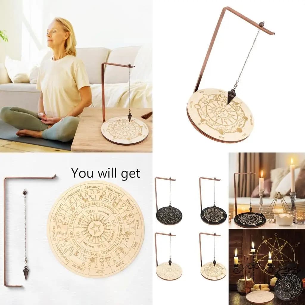 QX2E Espositore oscillante Scaffale per meditazione Tavola per pendolo rilassante e curativa