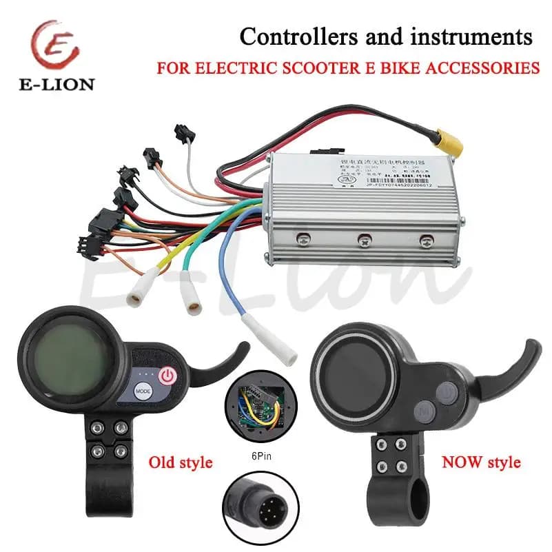 NEW Brushless Controller No Hall Motor Accessories 36V 48V JP LCD Display Electric Scooter Power Throttle Switch
